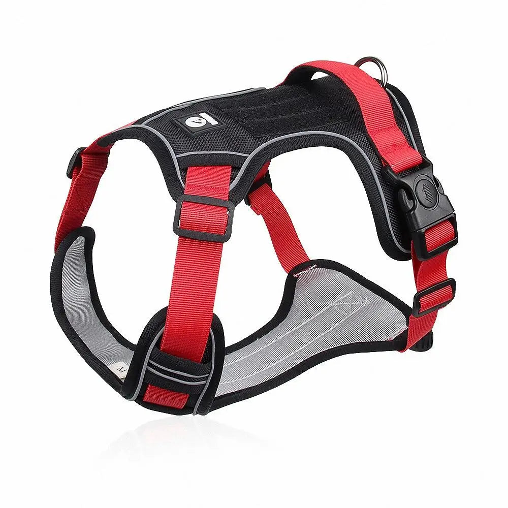 Dog Harnesses Pet Collar Labrador Army Reflective Adjustable Harness Oxford Cloth Vest Training Hound Walk Medium Large Dog