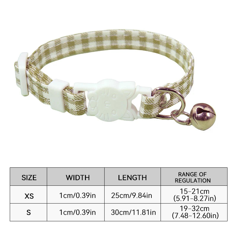 Adjustable Elastic Cat Collar with Bell Small Dog Kitten Mesh Safety Necklace Pet Supplies Kitten Accessories